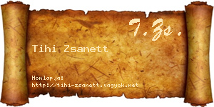 Tihi Zsanett névjegykártya